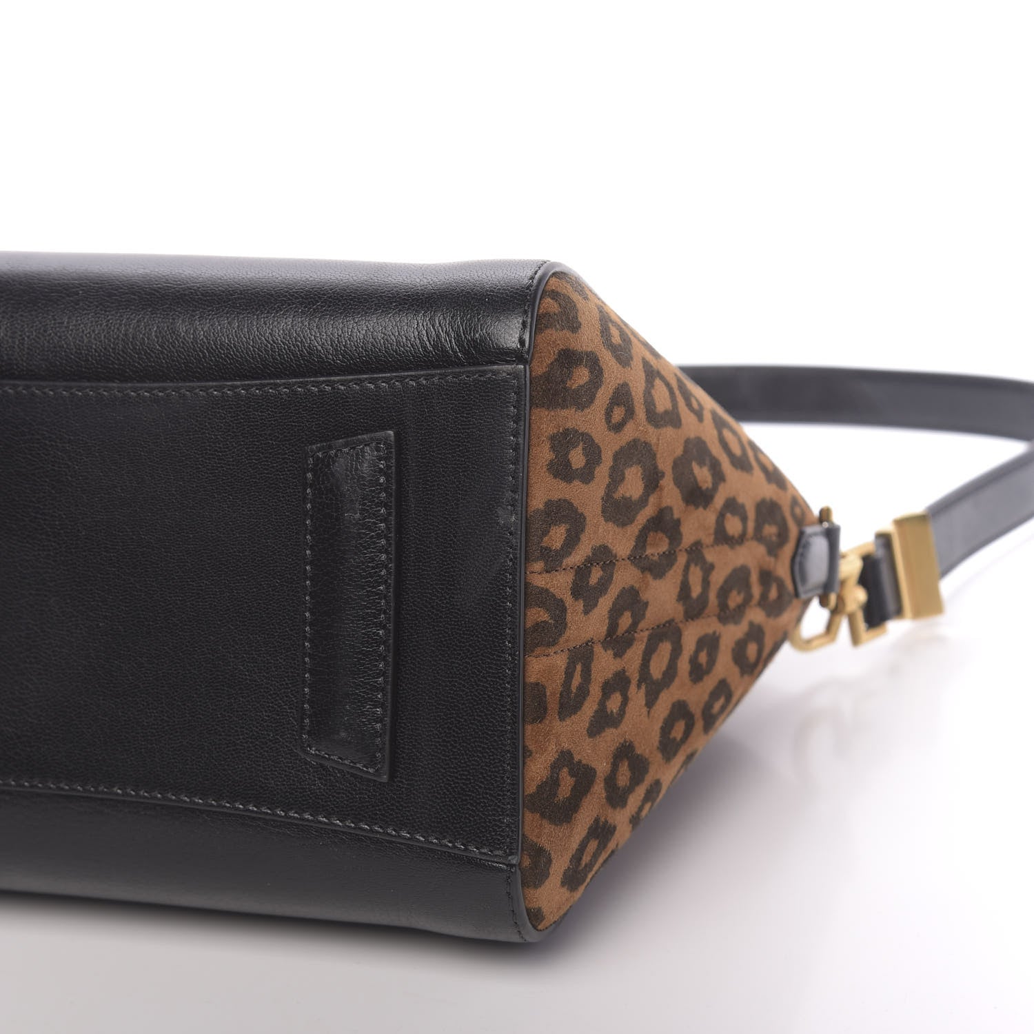 Givenchy Suede Goatskin Leopard Small Antigona Black Chestnut 11 of 11