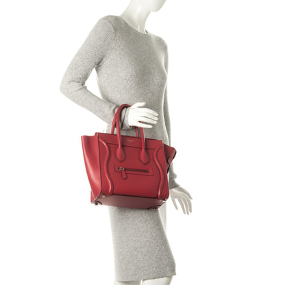 Celine Palmelato Micro Luggage Red 2 of 8