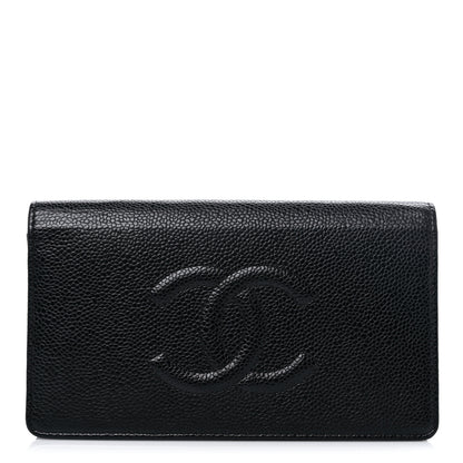 Chanel Caviar Timeless CC Yen Wallet Black 1 of 13