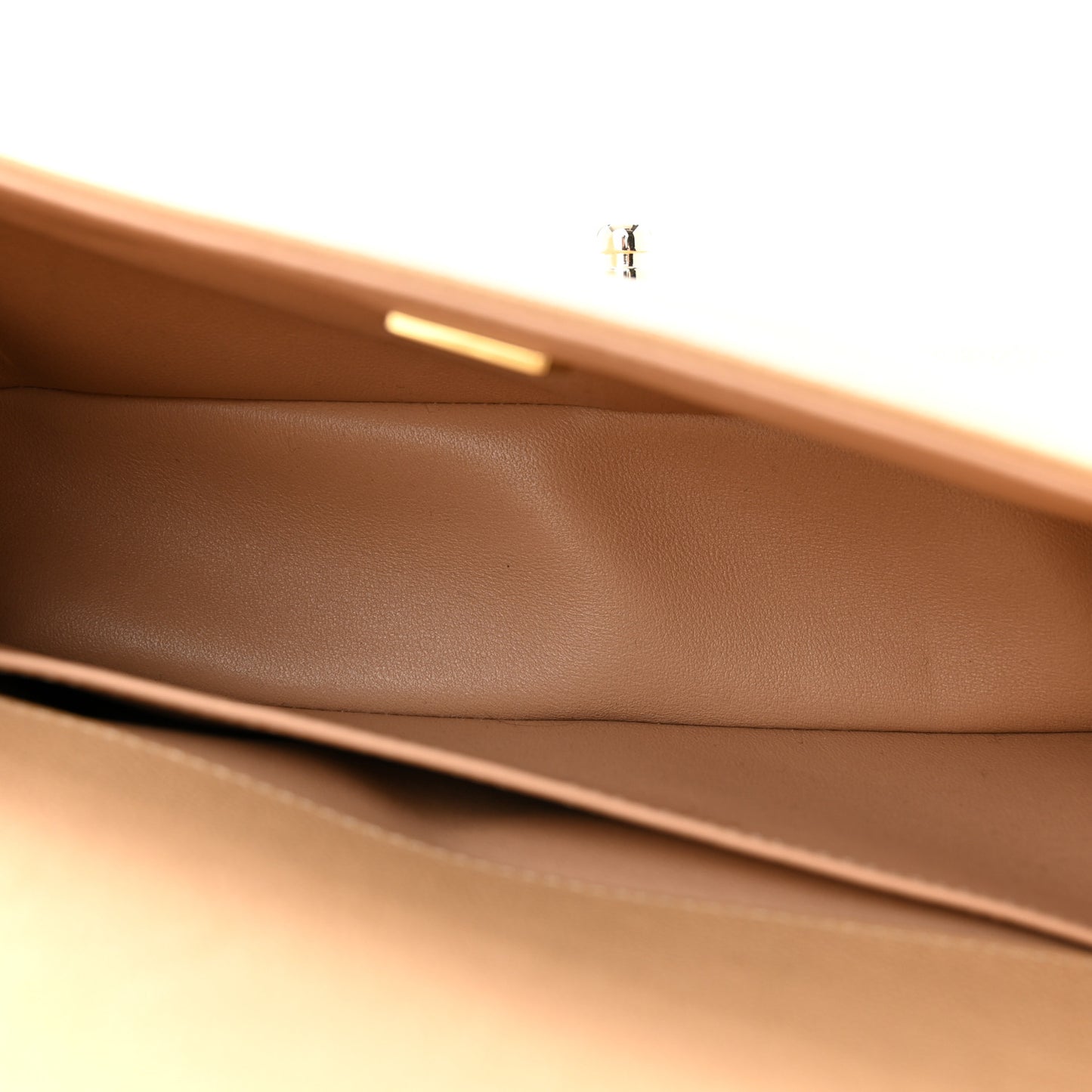 Caviar Chevron Quilted Medium Boy Flap Dark Beige