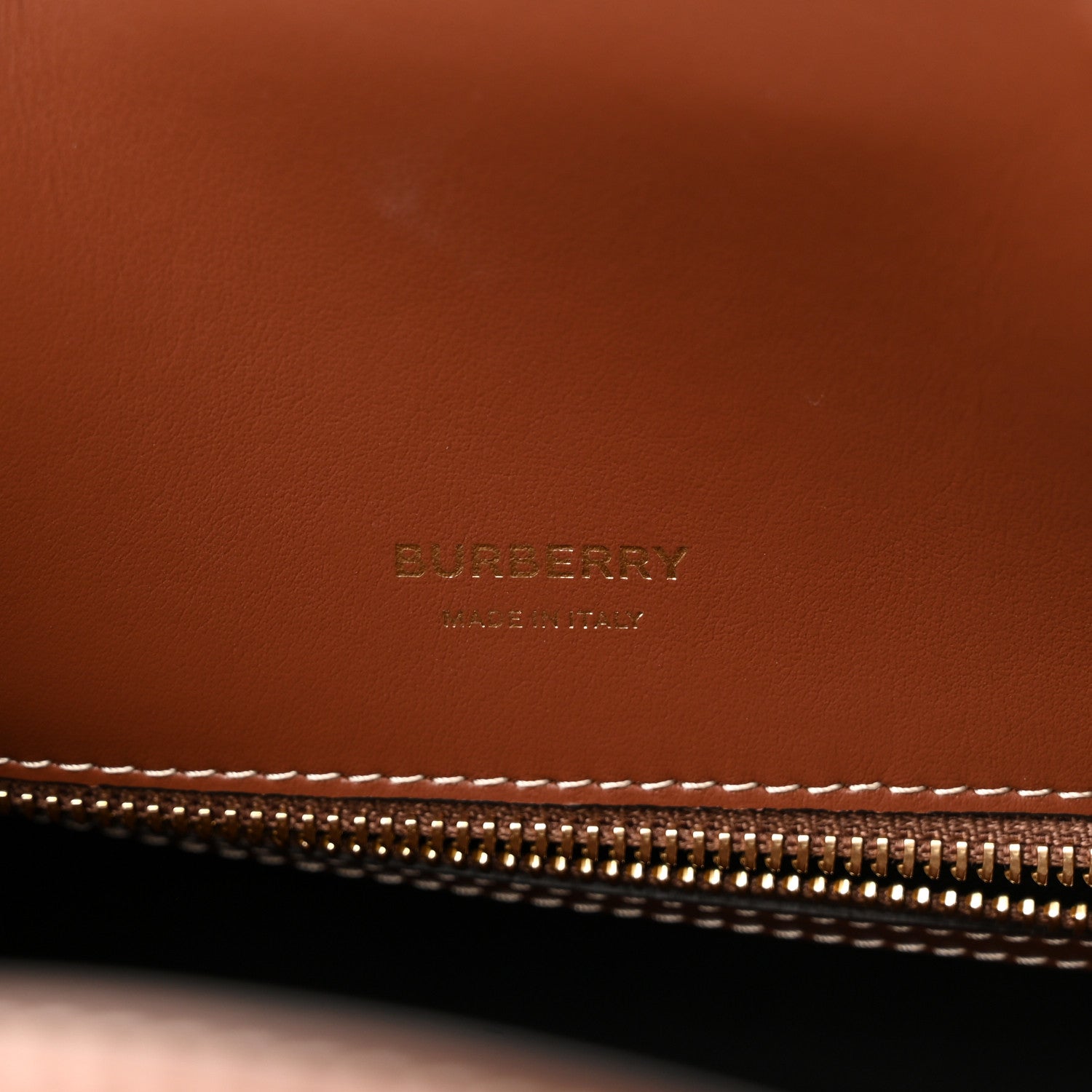 Burberry Calfskin Vintage Check Mini Two Handle Title Bag Archive Beige 6 of 10