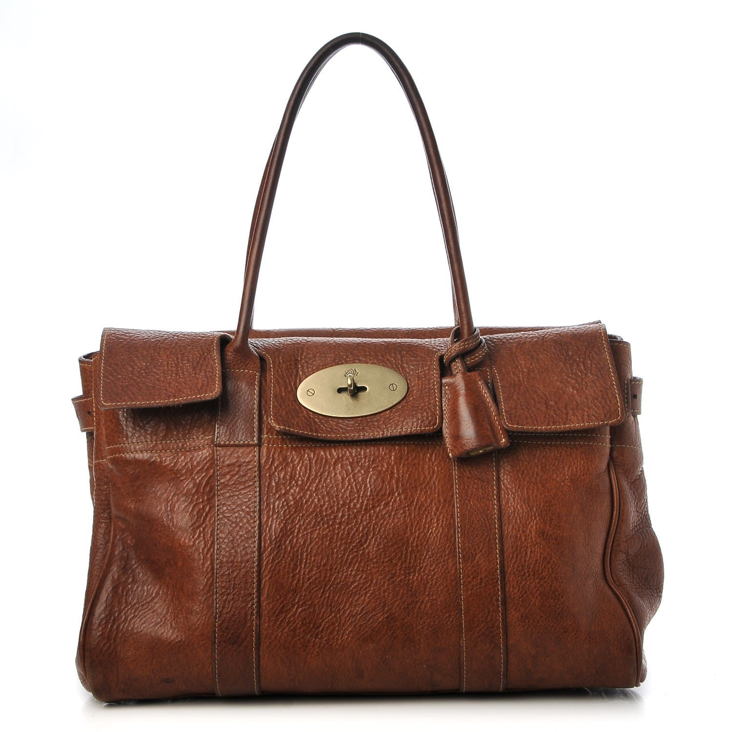 Mulberry Grained Calfskin Bayswater Tote Oak 1 of 13