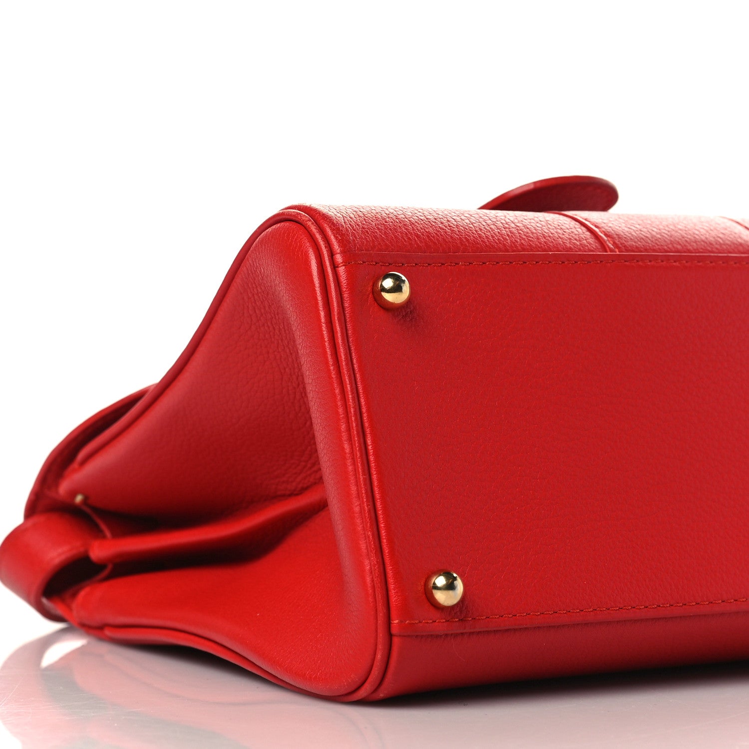 Delvaux Grained Calfskin Mini Brillant Satchel Red 8 of 10