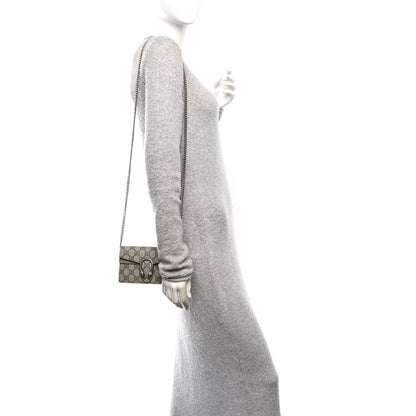 Gucci GG Supreme Monogram Super Mini Dionysus Shoulder Bag Taupe 2 of 9