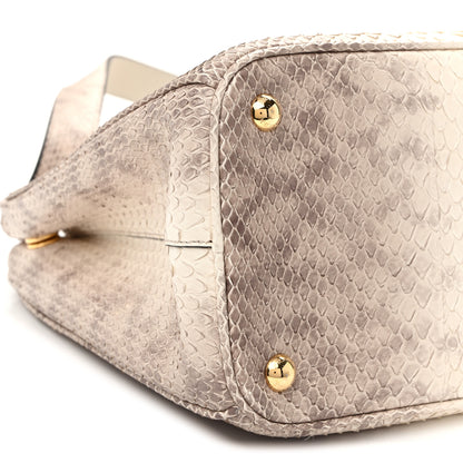 Prada Snakeskin Medium Galleria Double Zip Tote Gradient White 10 of 13