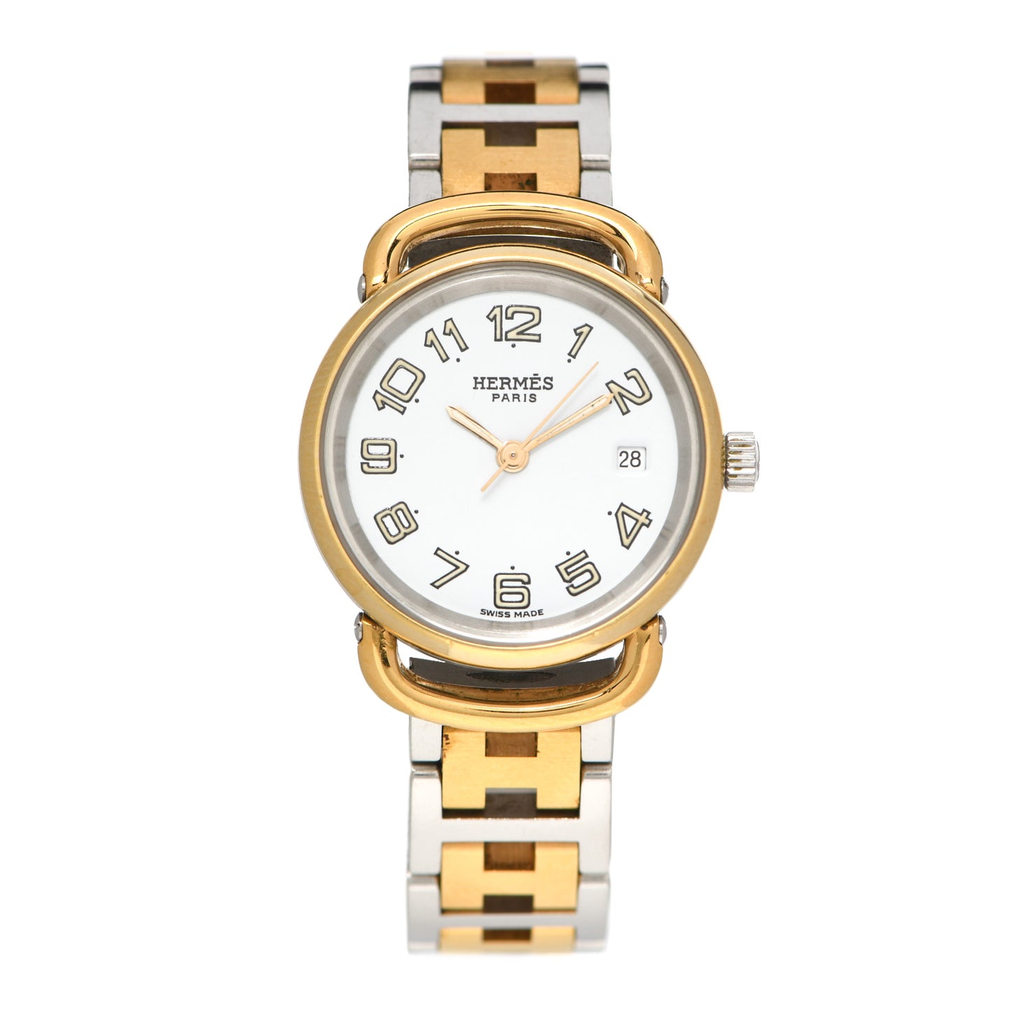 Stainless Steel 24mm Clipper Quartz Watch Gold