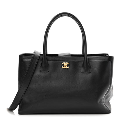 Chanel Calfskin Cerf Executive Shopper Tote Black 1 of 11
