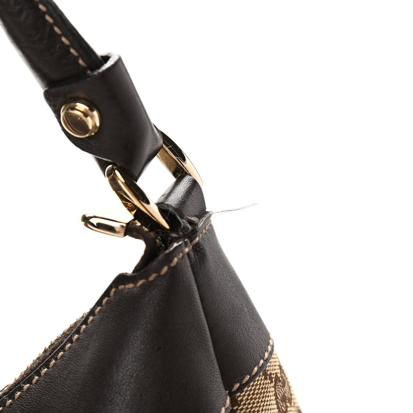 Monogram Large D Gold Hobo Dark Brown