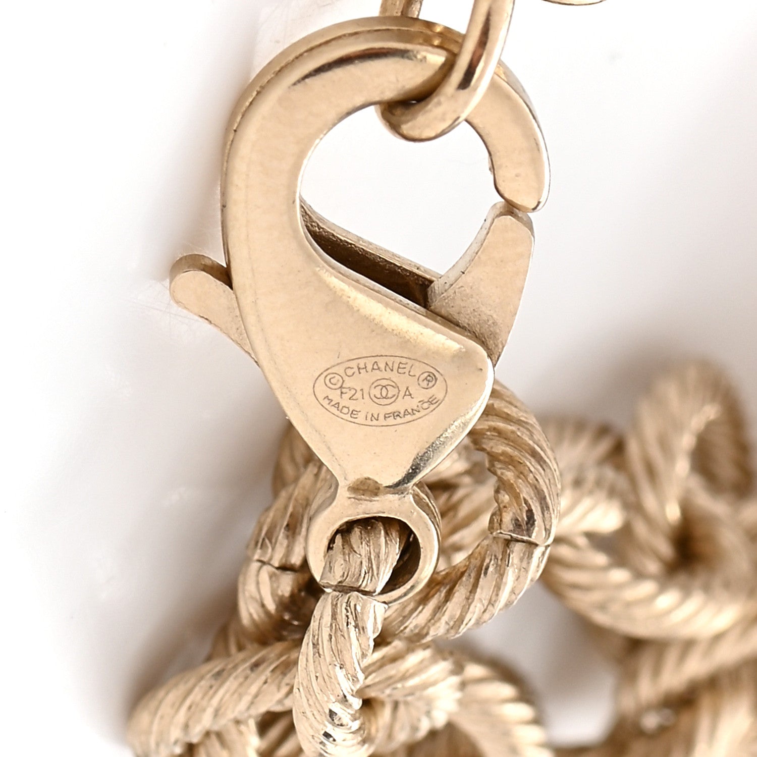 Chanel Crystal CC Crown Logo Chain Bracelet Gold 4 of 6