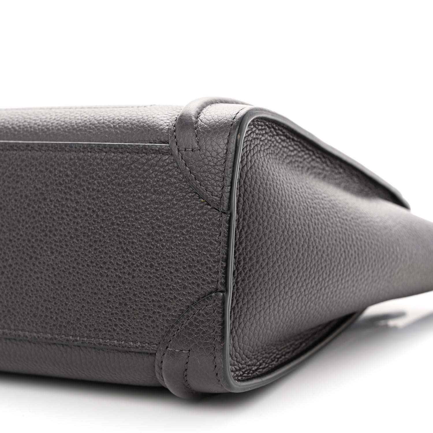 Celine Drummed Calfskin Nano Luggage Liquorice 10 of 11