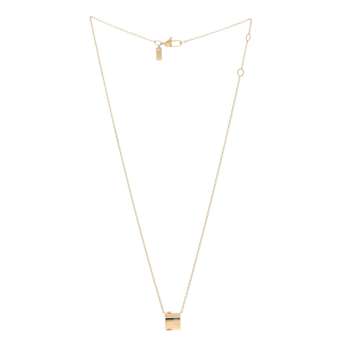 18K Yellow Gold Icon Heart Twirl Pendant Necklace