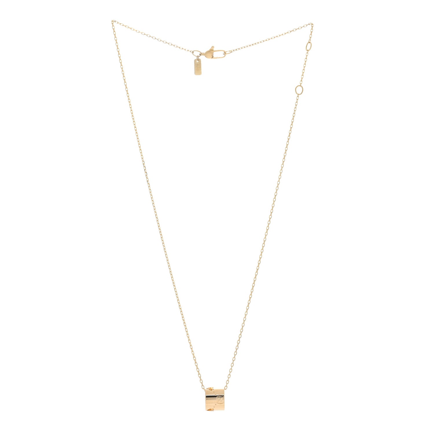 Gucci 18K Yellow Gold Icon Heart Twirl Pendant Necklace 2 of 4