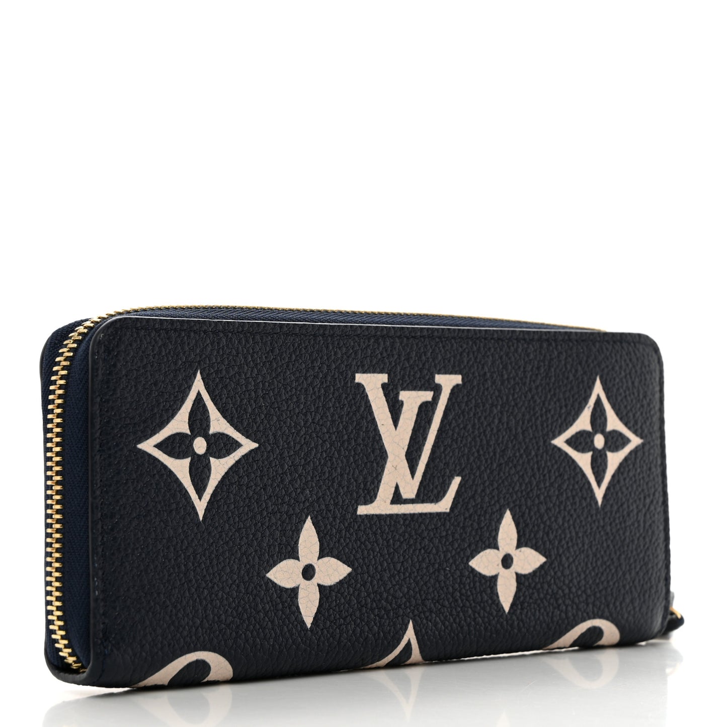 LOUIS VUITTON Empreinte Monogram Giant Clemence Wallet Dark Blue