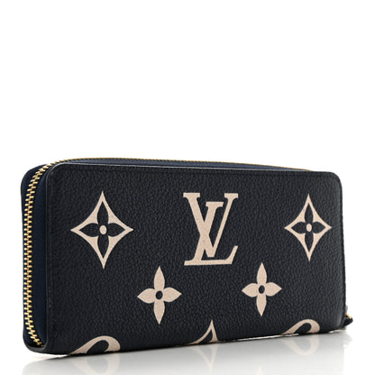 Louis Vuitton LOUIS VUITTON Empreinte Monogram Giant Clemence Wallet Dark Blue 3 of 7