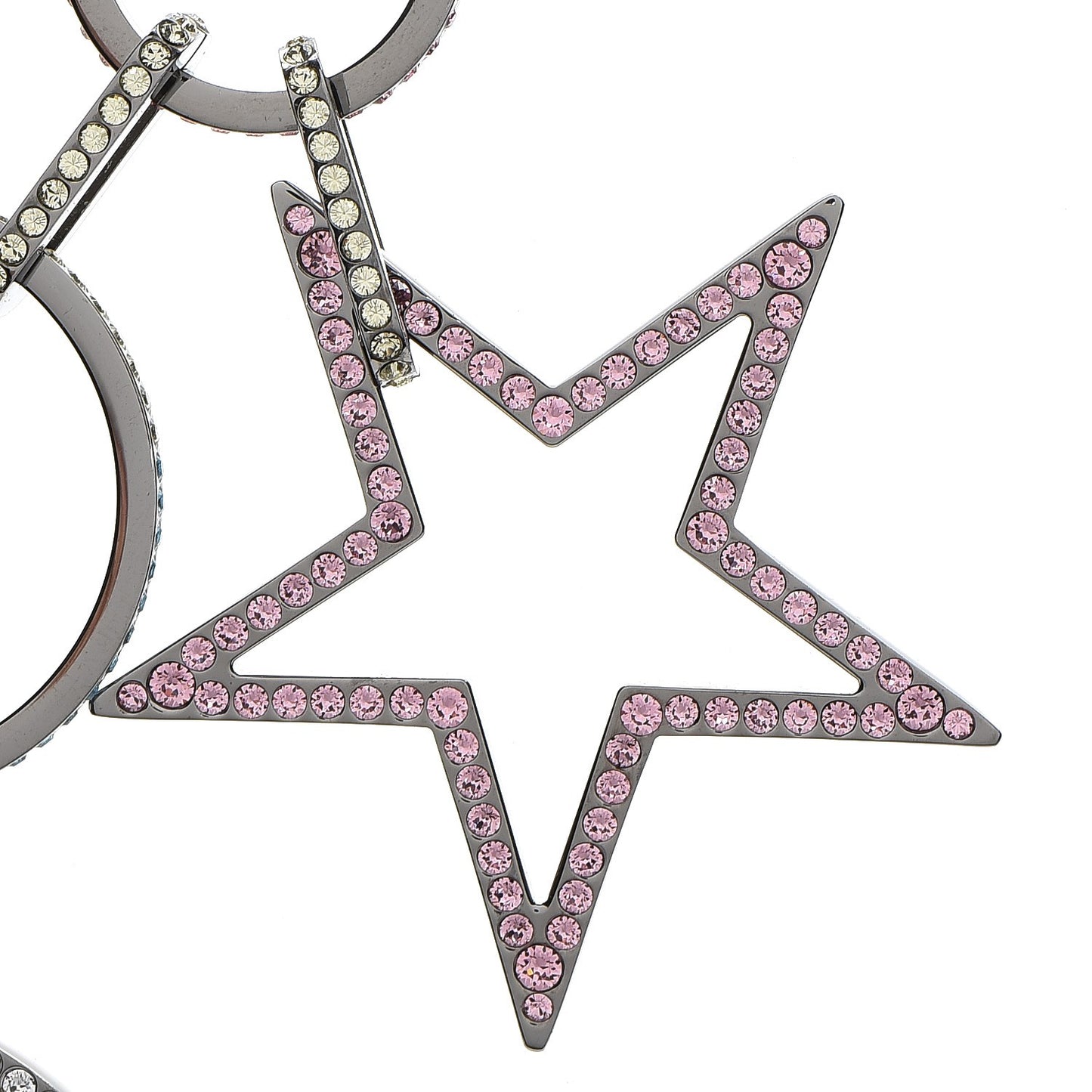 Ruthenium Crystal CC Star Moon Star Necklace