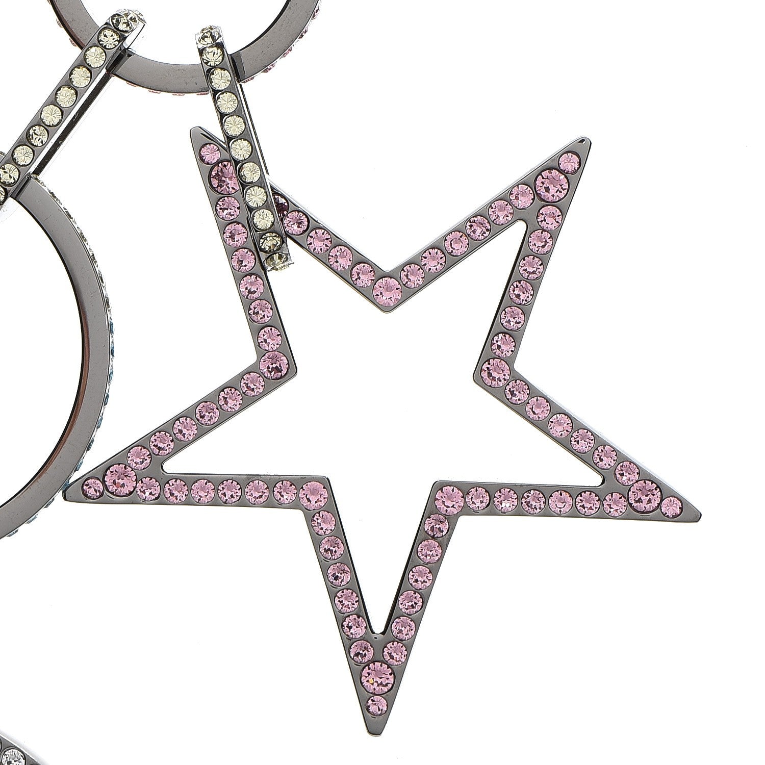Chanel Ruthenium Crystal CC Star Moon Star Necklace 5 of 7