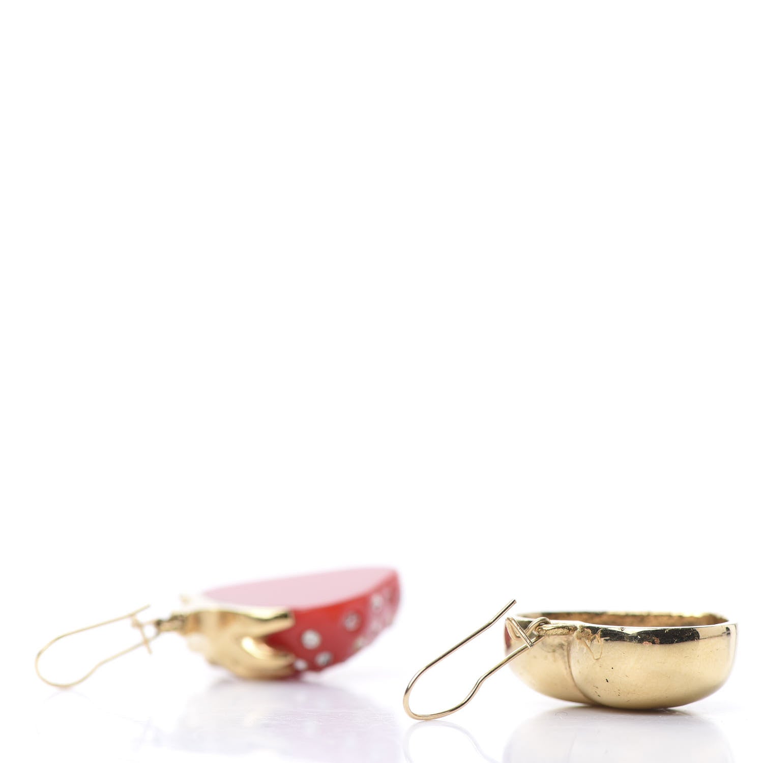 Louis Vuitton Fraises Strawberry Heart Earrings 3 of 7