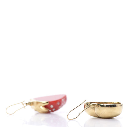 Louis Vuitton Fraises Strawberry Heart Earrings 3 of 7