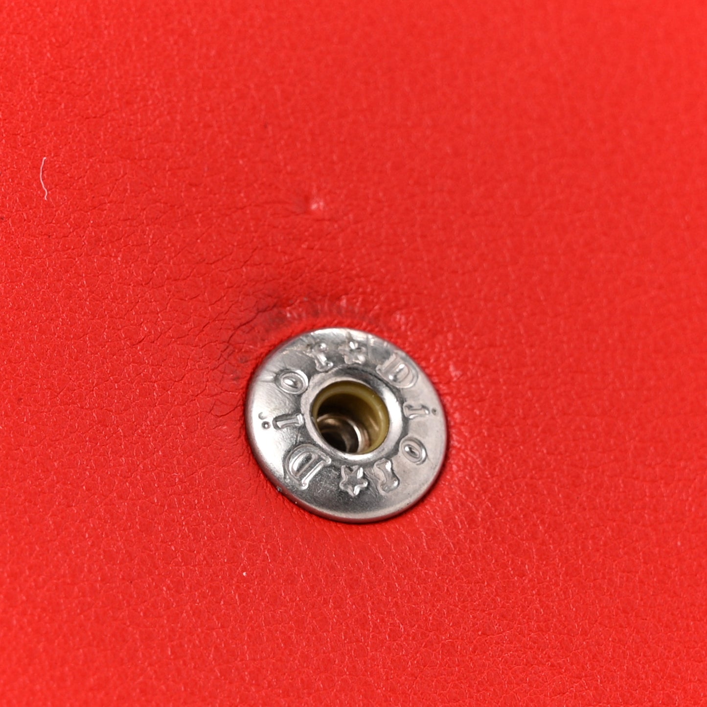 Calfskin Bi-Color Envelope Chain Wallet Red Purple