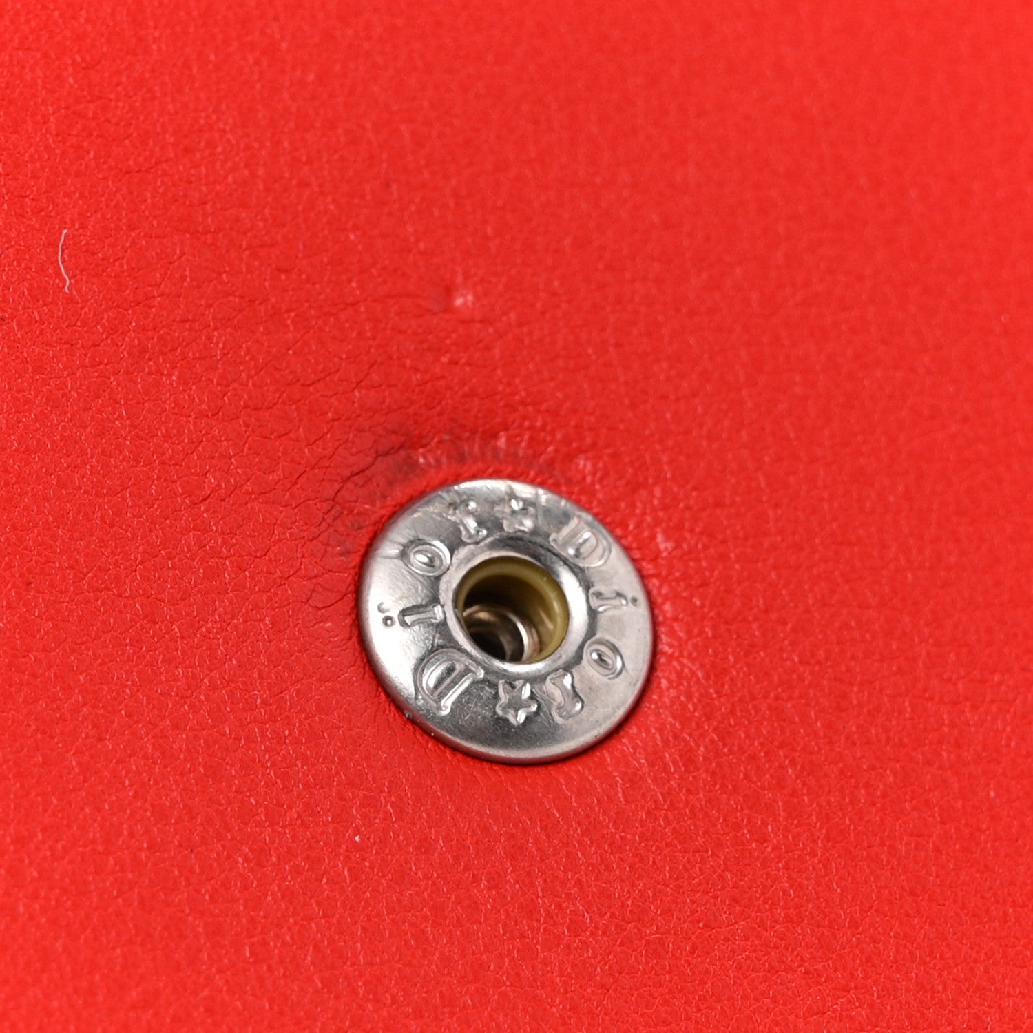 Christian Dior Calfskin Bi-Color Envelope Chain Wallet Red Purple 18 of 18