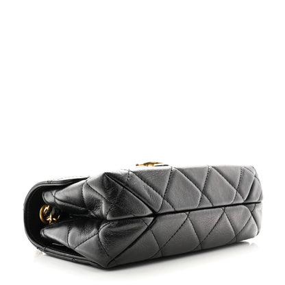 Chanel Lambskin Quilted Diamond Lock Flap Black 4 of 10