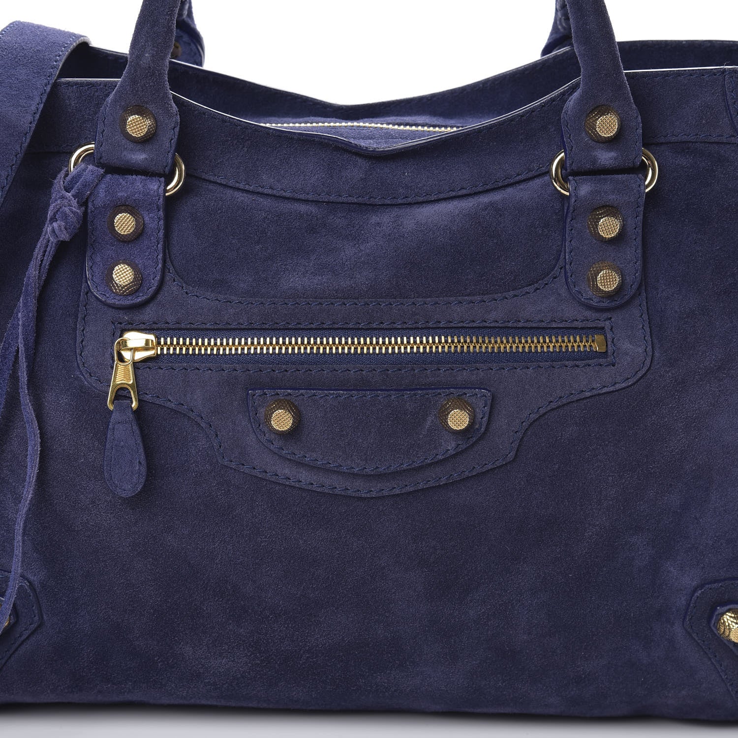 Balenciaga Baby Daim Suede Giant 12 Gold Hardware City Bleu Nuit 8 of 10