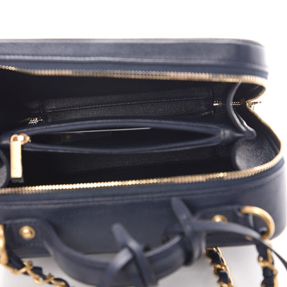 Chanel Caviar Quilted Medium CC Filigree Vanity Case Navy 5 of 11
