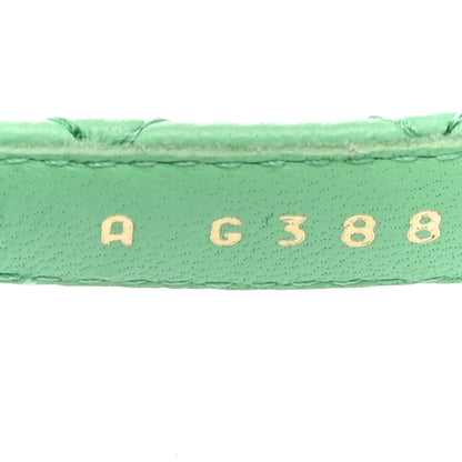 Chanel Lambskin Logo Platform Sandals 39 Turquoise Green Gold 9 of 10