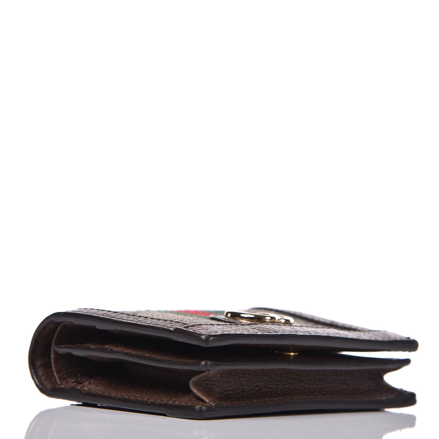 GG Supreme Monogram Web Ophidia Card Case Beige New Acero