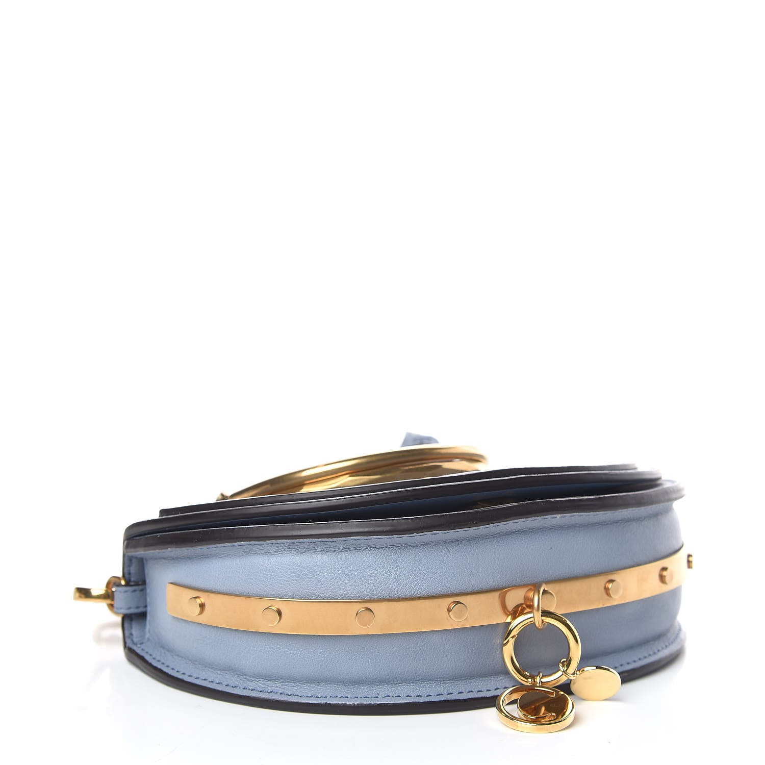 Chloe Calfskin Small Nile Bracelet Minaudiere Bag Washed Blue 4 of 10