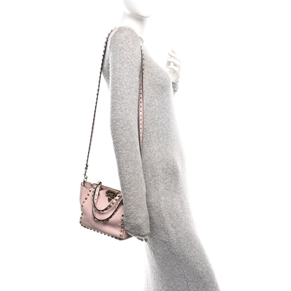 Valentino Garavani Vitello Mini Rockstud Tote Water Rose 2 of 9