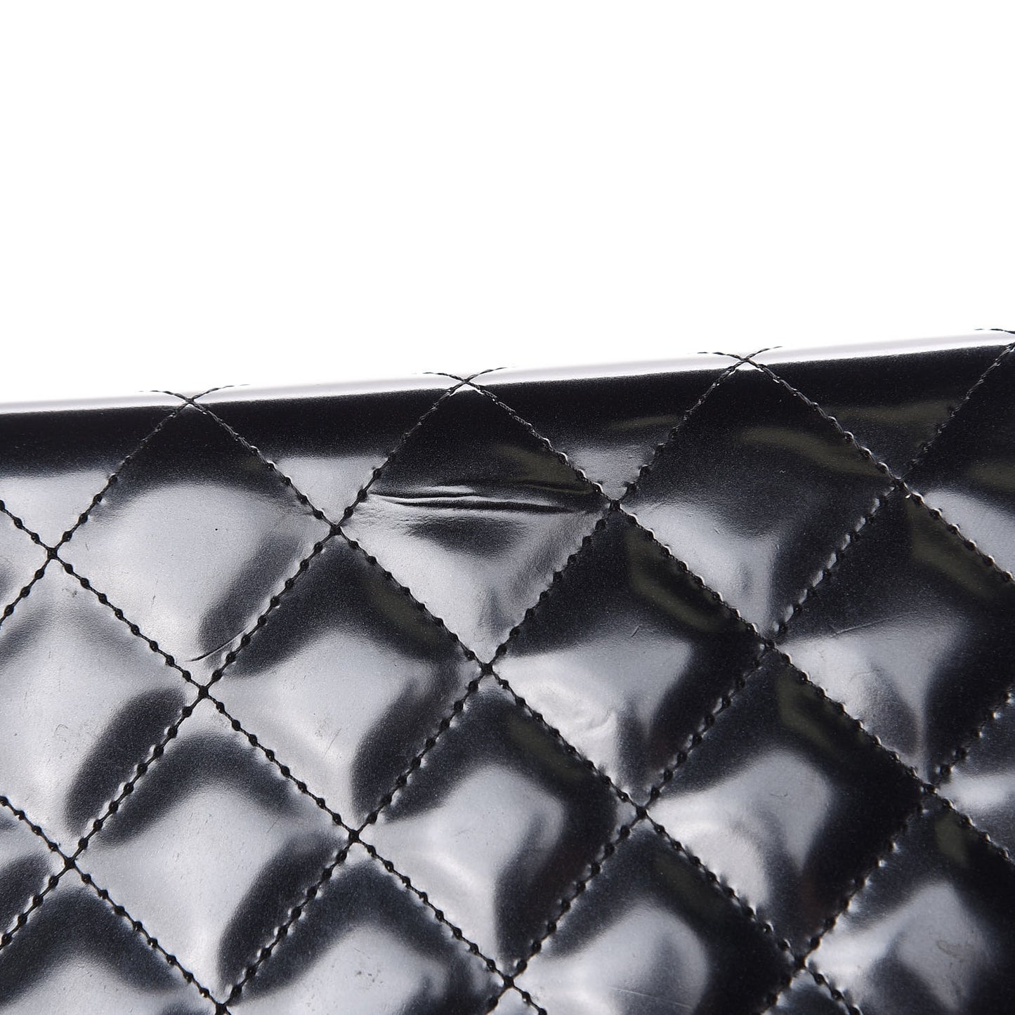 Glazed Calfskin Quilted Boy Wallet On Chain WOC Black