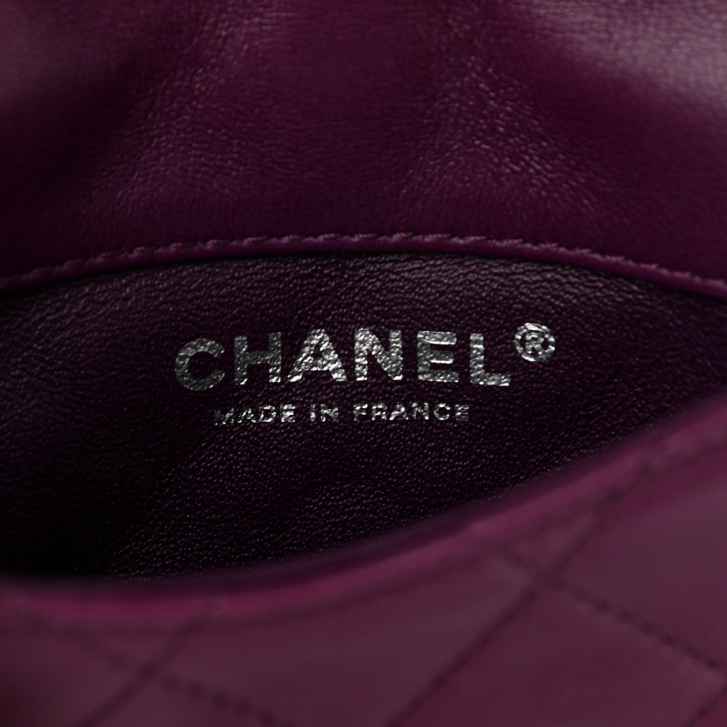 Chanel Lambskin Quilted Mini Mineral Nights Flap Crossbody Bag Purple 8 of 11