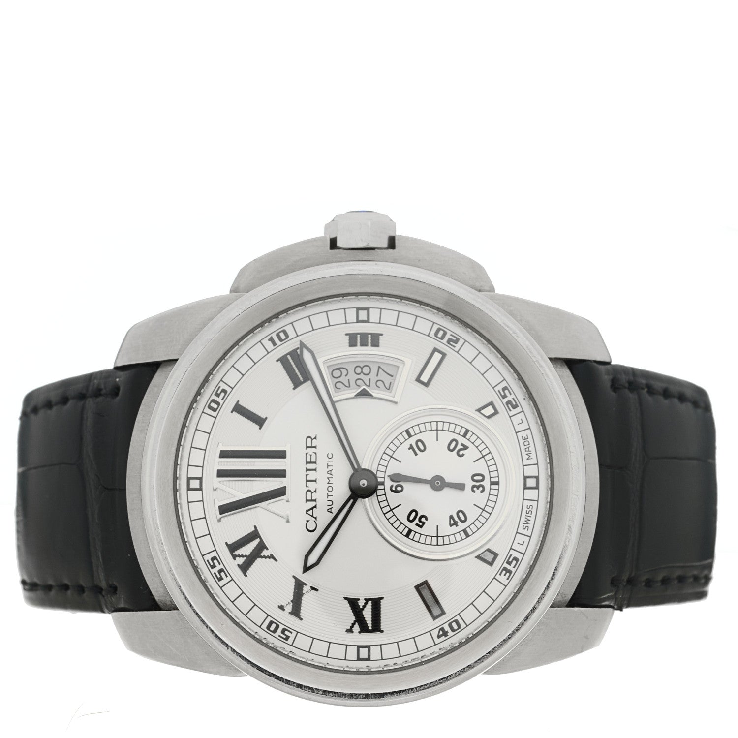 Cartier Stainless Steel Alligator 42mm Calibre de Cartier Automatic Watch 2 of 5