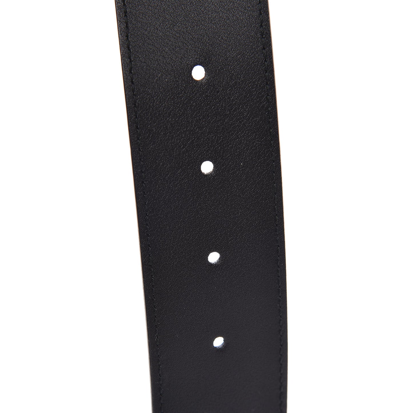 Moon Calfskin Pearl Double G 40mm Belt 95 38 Black Cream