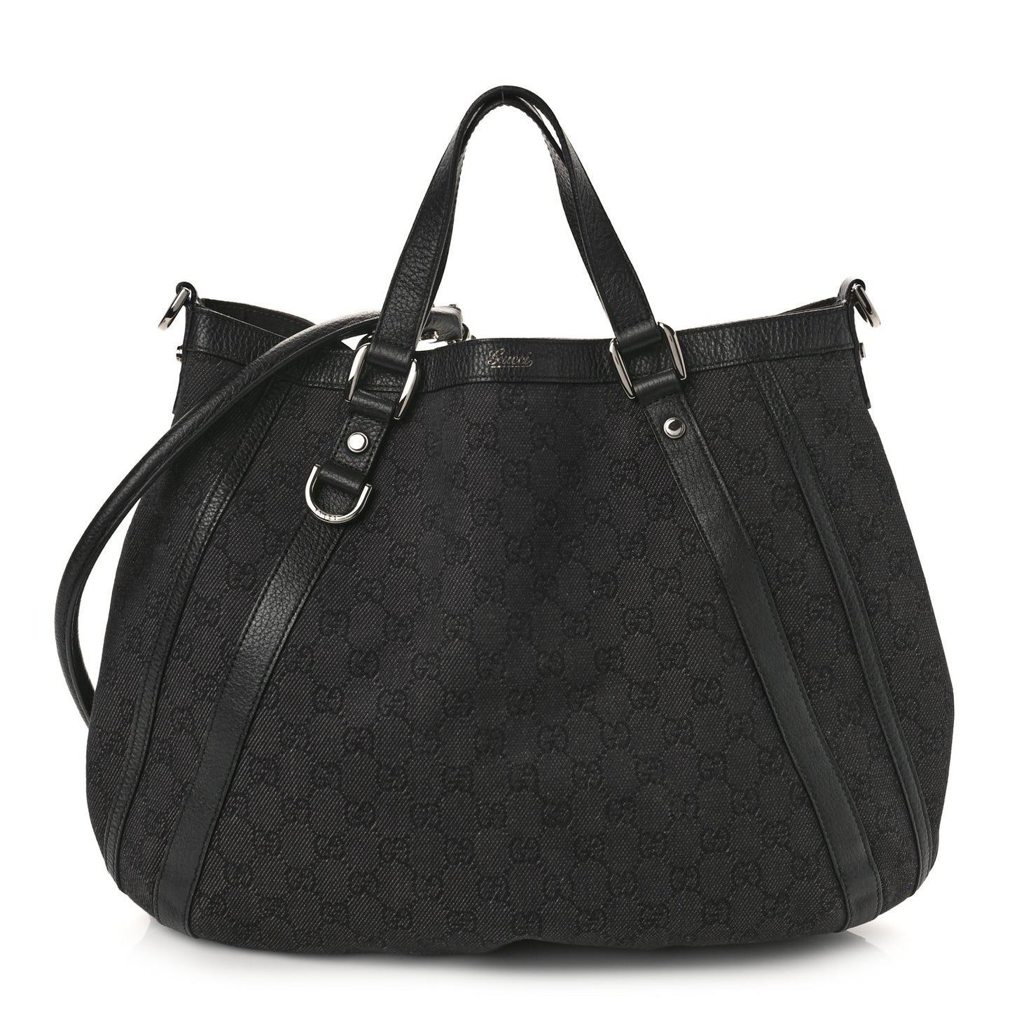 Monogram Medium Abbey Convertible Tote Black
