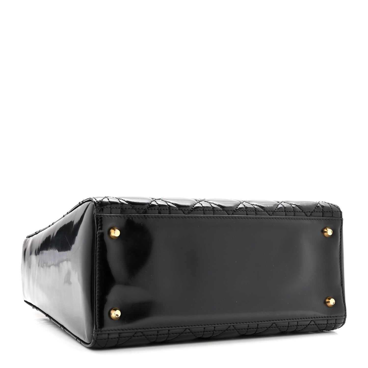 Christian Dior Patent Cannage Medium Lady Dior Black 4 of 15