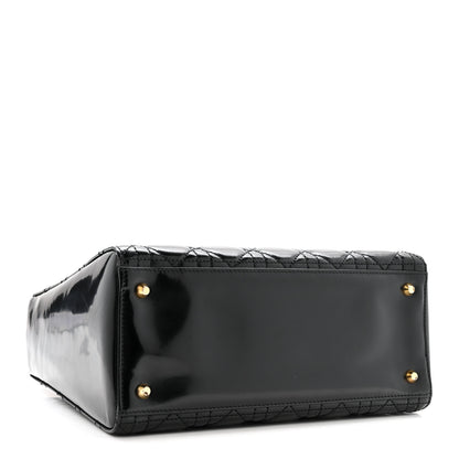 Christian Dior Patent Cannage Medium Lady Dior Black 4 of 15