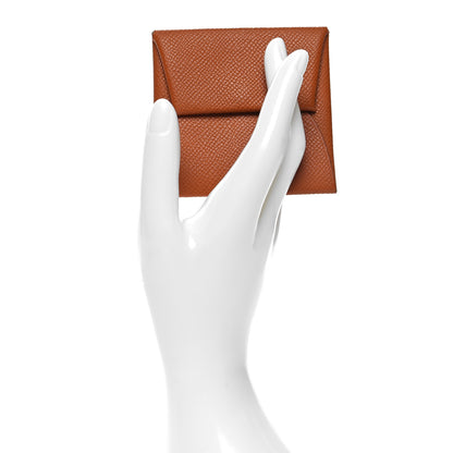 Hermes Epsom Bastia Coin Purse Gold 2 of 8