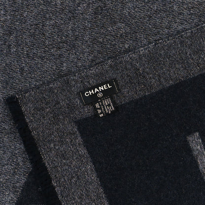 Chanel Cashmere Silk CC Scarf Black 3 of 3