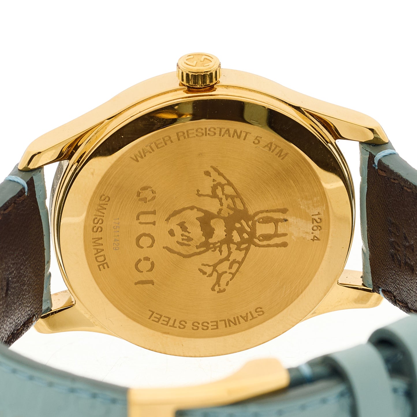 Stainless Steel Calfskin 38mm G-Timeless Quartz Watch Light Blue