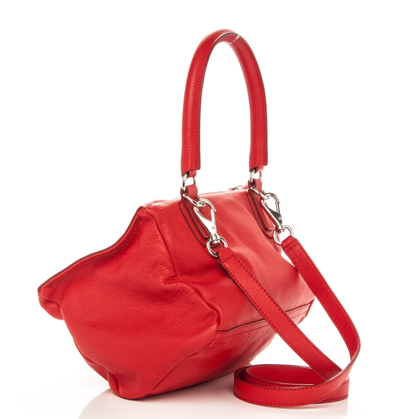 Sugar Goatskin Small Pandora Red