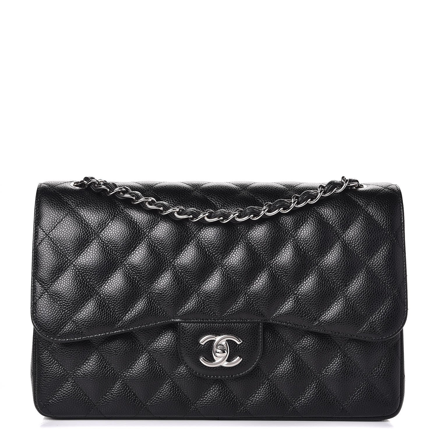 Chanel Caviar Quilted Jumbo Double Flap Black 1 of 9