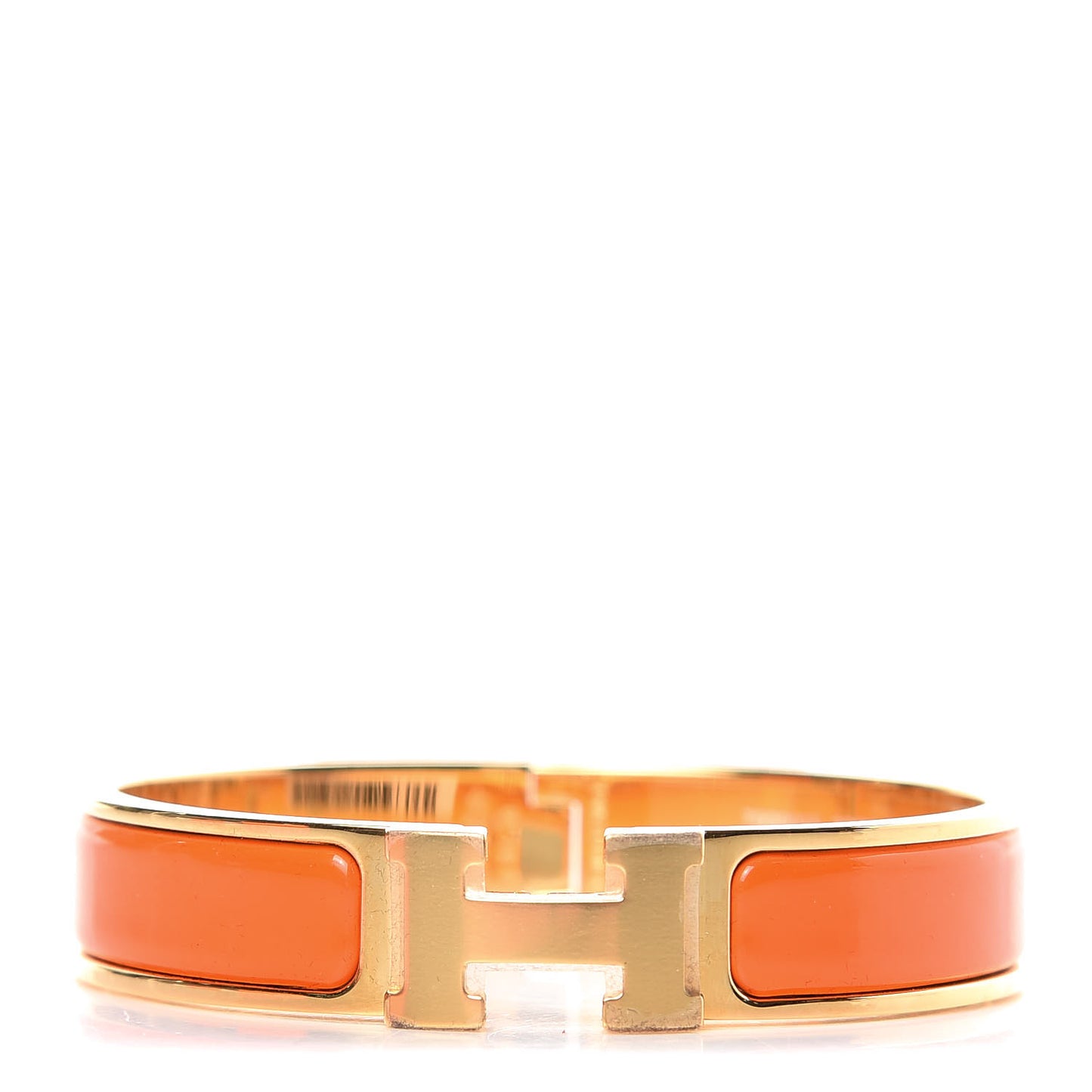 Enamel Narrow Clic Clac H Bracelet PM Orange