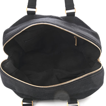 Chanel Jersey Square Quilted Bowler Black 4 of 13