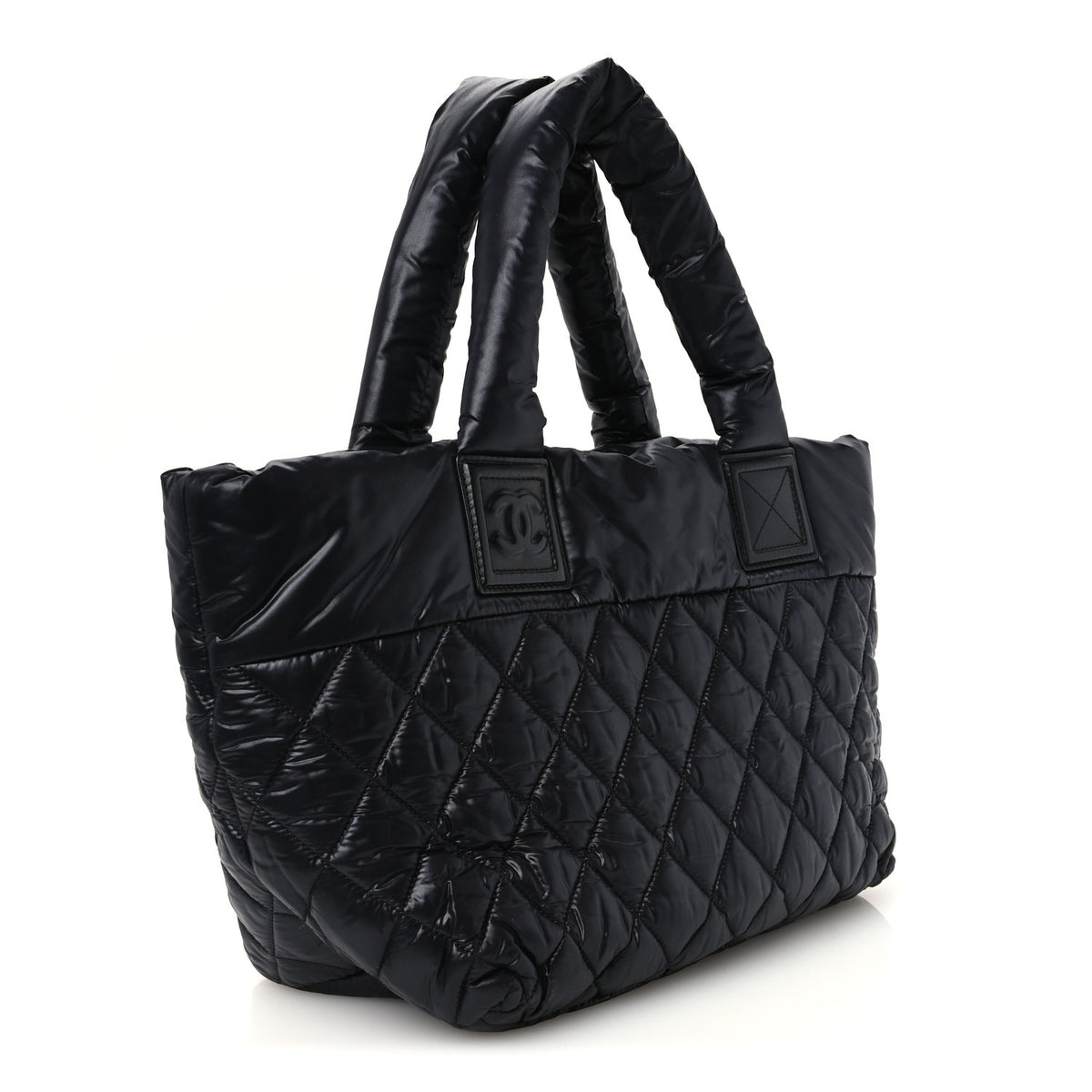 Chanel Nylon Quilted Small Coco Cocoon Tote Black 3 of 11