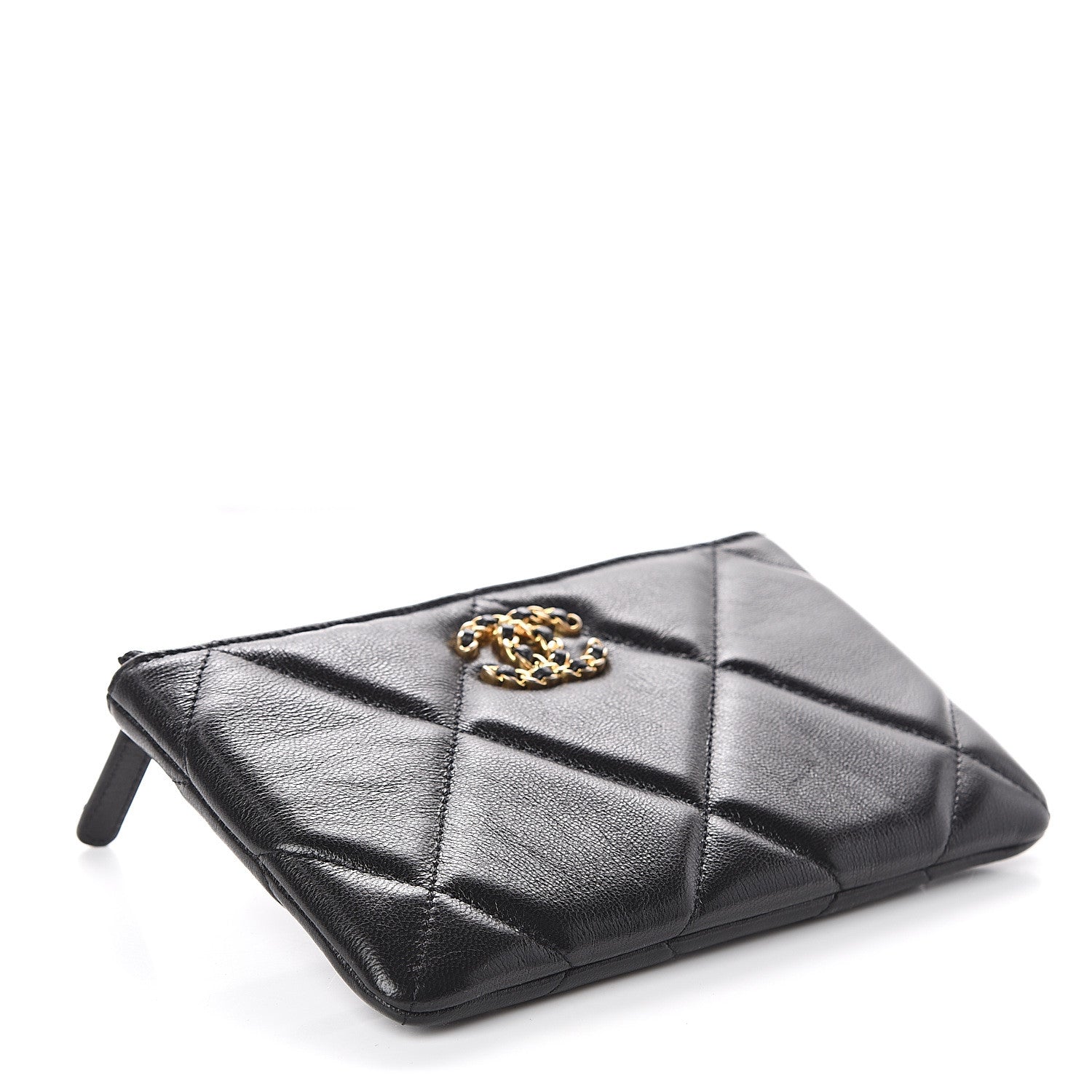 Chanel Goatskin Quilted 19 Cosmetic Case Black 4 of 8