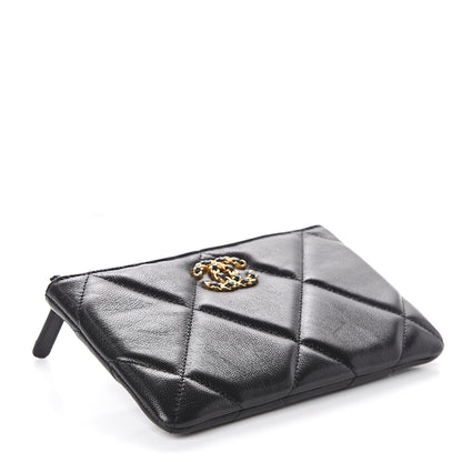 Chanel Goatskin Quilted 19 Cosmetic Case Black 4 of 8