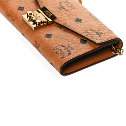 MCM Visetos Large Patricia Wallet On Chain Cognac 10 of 13