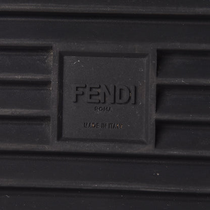 Fendi Rubber Raised Logo Slide Sandals 10 Black 8 of 12